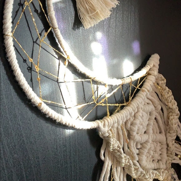 Moon dream catcher🌙✨ macrame wall hanging, featherboho, ramadan moon, eid decor - Picture 3 of 8